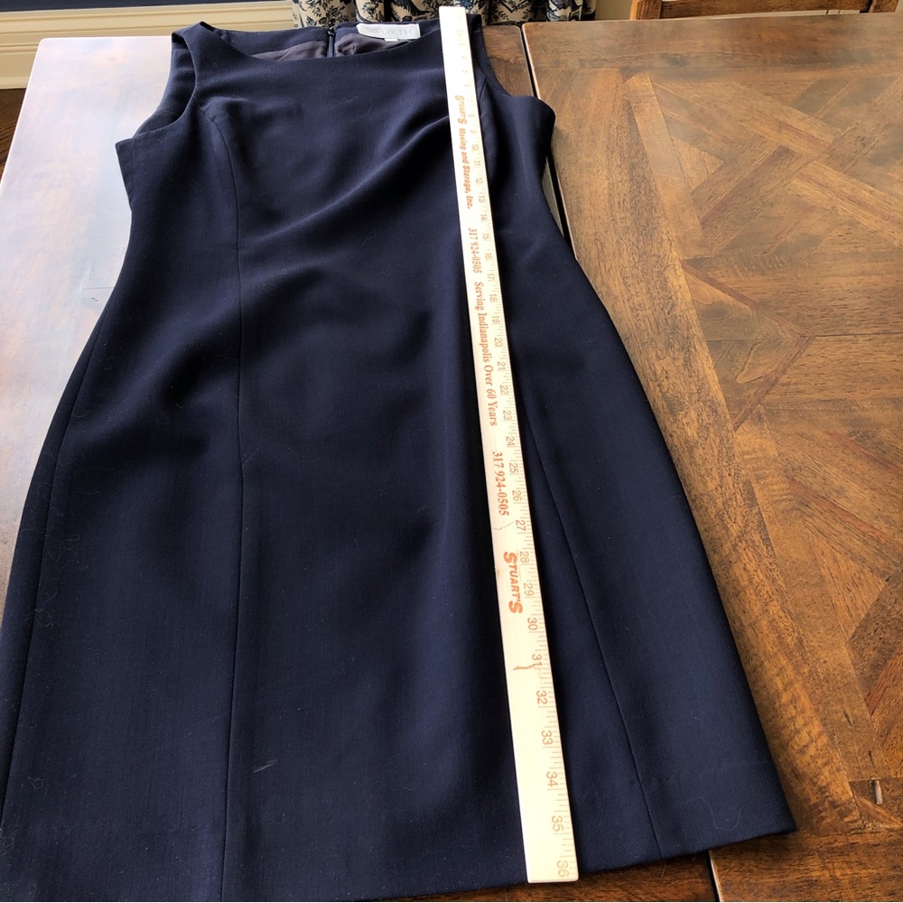 Worth Collection Navy Blue Sleeveless Dress Size 8 - Picture 6 of 6